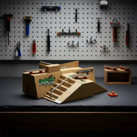 Finger Skateboard Training Park Metal Handrails Miniature Sports Set