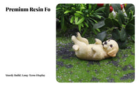 Golden Retriever Puppy Statue Micro Landscape Decor Golden dog Statue Cute Realistic animal Figurine for Hobbyists, Kids, Desk, Office, Terrarium