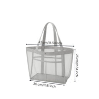 Mesh Tote Bag Large Mesh Bag with Pocket Translucent Breathable for Shopping, Swimming