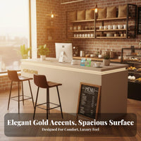 Shop Ier Desk Scratch Resistant Modern Reception Desk Sturdy Modern Checkout Counter for Business Owners, Shopkeepers, Retail Store, Beauty Salon