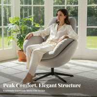 Nordic Design rotating Barrel Chair Minimalist stylish Indoor Seating Ergonomic Design Easy to Assemble for Adults, Readers, homeowners, Living Room, Balcony, perusing alcove, Home Office