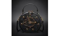 Crossbody Bag Steampunk Shoulder Bag with Detachable Strap Gothic Purse for Women, Concerts, Travel