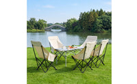 Foldable High Back Camping Chair Portable Moon Chair Comfortable Furniture Compact for Campers, Anglers, Picnics, Fishing, Backyard