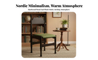 Mid-Centuryera aesthetic Upholstered Wooden Side Chair Retro Design Dining Seat Comfortable Seating Indoor Furniture Curved Backrest for Homeowners, Restaurant Owners, Adults, Living Room, Kitchen, Reception Area, Home Office