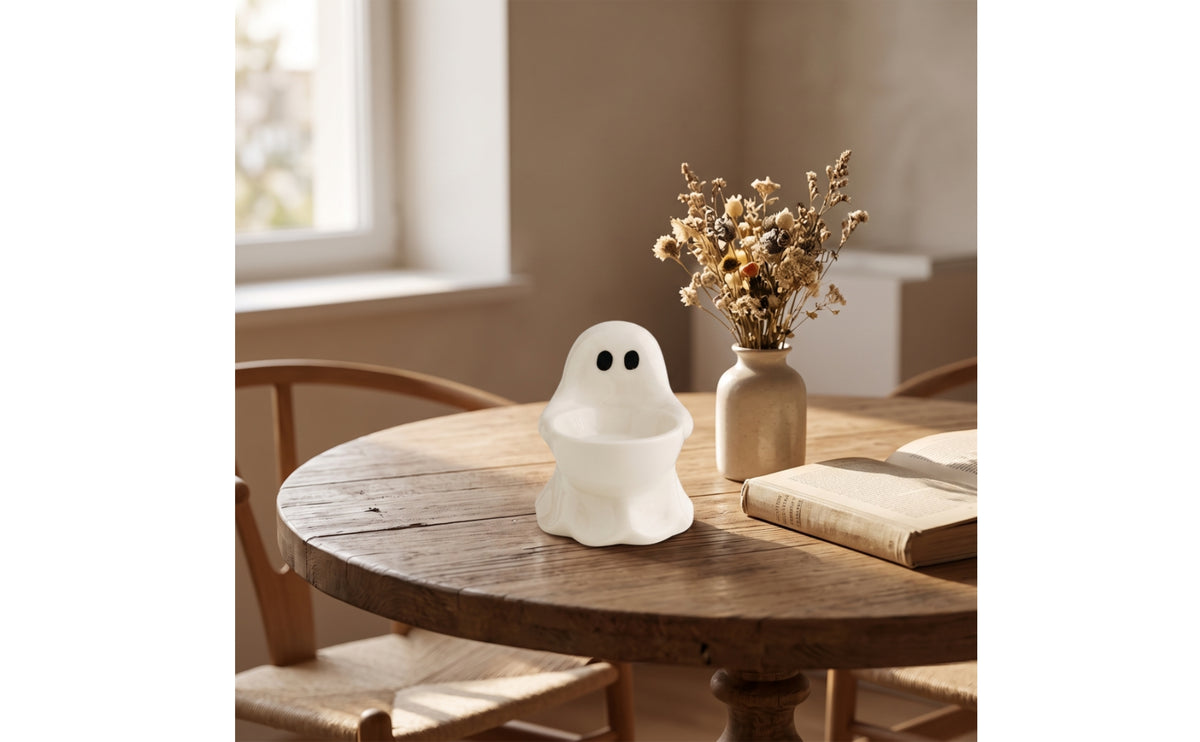 Ceramic Ghost Candle Holder for Halloween Decor
