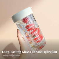 Heat Resistant Borosilicate Glass Cup Removable Strainer Glass Tea Infuser Bottle Complimentary for Women, Office Workers, On the Go, School