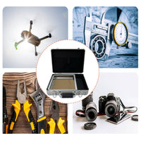 Foam Insert Equipment Case Shockproof Foam Lined Instrument Case Aluminum Frame for Professionals, Technicians, Field Work, Worksite