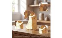 Resin Girl and Horse Figurine Hand-Carved Horse Figurine with Girl Sentimental Sculpture Equestrian for Collectors, Shelf, Desk, Bedside Table
