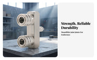 Compact Pressure Washer Adapter Rectangular Body 1/4 Inch Washer Adapter Silver Finish 1/4 NPT Coupler