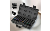 11 Pieces Deep Impact Socket Set Heavy-Duty Drive Impact Socket Set Tool Industrial-Grade Portable for Mechanics, Auto Repair