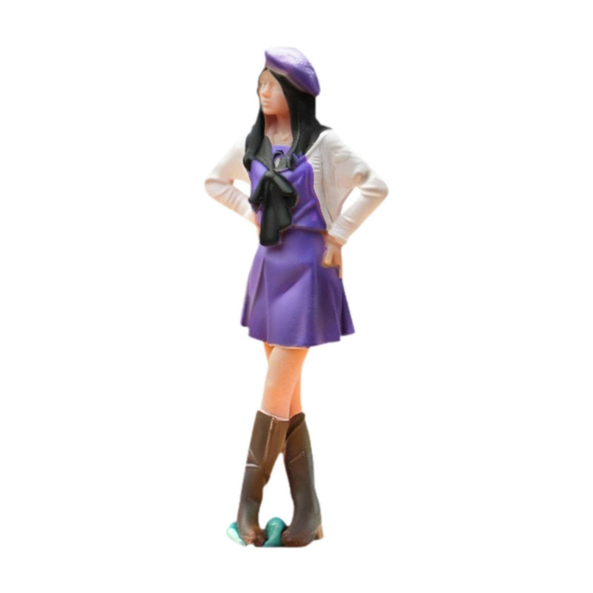 1/64 Scale Girl Figurine Completed Model 1/64 Scale Girl Figure Workmanship Painted Resin Figurine for Hobbyists