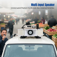 Car Roof PA Speaker, High-Power Bluetooth Megaphone, Outdoor Loudspeaker, Waterproof Mount, Random Model