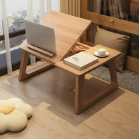 Foldable Folding Tatami Table Multiuse Japanese Design Floor Table Sturdy Home Furniture for Balcony