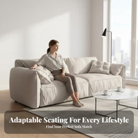 Luxuriously Soft Minimalist Sofa Italian Design Couch Modern Design & Aesthetic Living Room Seating for Apartment Dwellers, Young Adults, Lounge Area
