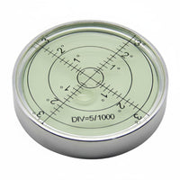 Aluminum Alloy Circular Liquid Level Universal Use Round Bubble Level High Accuracy Measuring Tool Compact Size for Mechanics, Professionals, Machine Setup, Workshop, Calibration