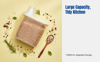 Grain Storage Container, Food Grade Airtight Leakproof Cereal Box, Kitchen Pantry Organizer, Household Sealed Canister