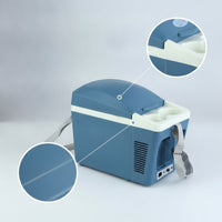 Portable Car Refrigerator Compact 12V Car Fridge Space Saving Mini Fridge with Carry Strap for Travelers, Students, Office