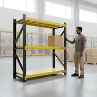 Industrial Storage Shelving Multi-Layer Heavy Duty Shelving Rack Adjustable Shelves 4 Tier Metal Storage Shelf for Warehouse, Pantry, Basement