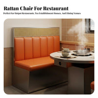 Wall-Mounted design Semicircular Woven Banquette Commercial Furniture Booth Seating for Restaurant Owners, Cafe, Lounge