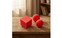 3 Pieces High-Elastic Sponge Ball with Cube Soft Sponge Ball Prop Lightweight Toy Easy to Conceal for Beginners, Children, Close-up Illusion, Party, Classroom