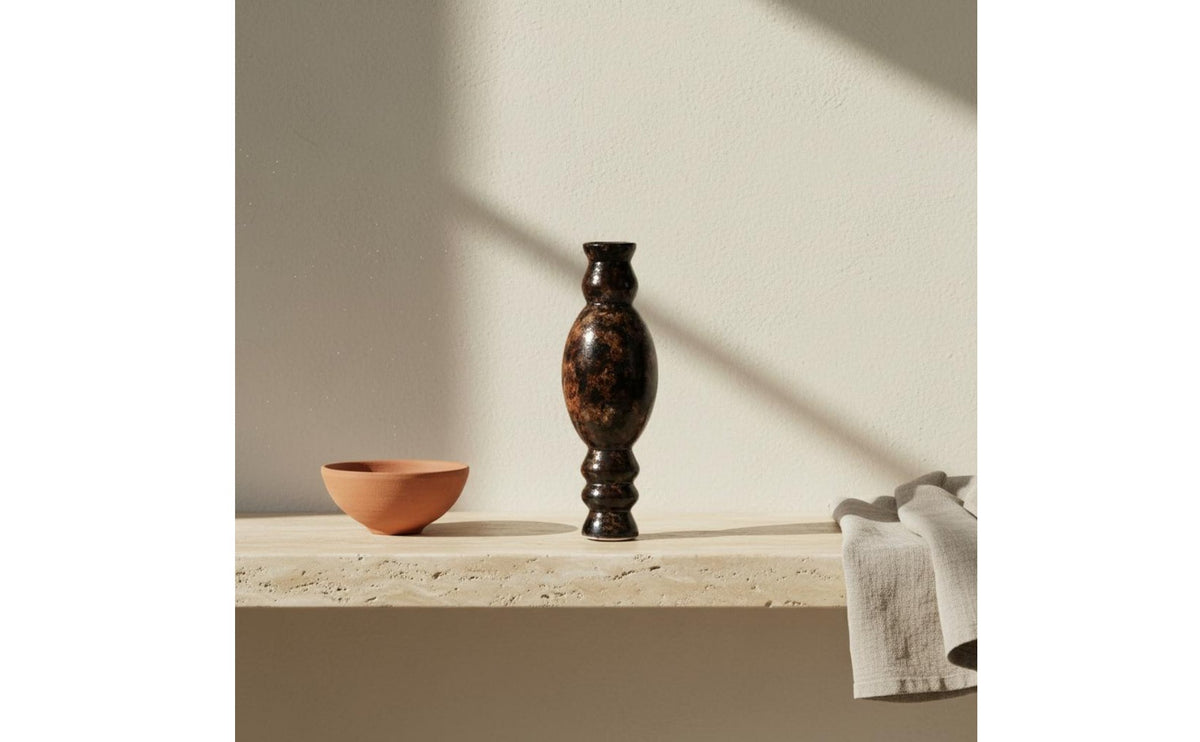 Art Vase Textured Surface Artful Simplicity Vase Compact Size House Decoration for Tea Room