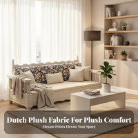 2 Pieces Fabric Couch and Armchair with Storage Creamy cream Color Sofa, Loveseat, and Armchair Set Space-Saving Living Room Furniture for Families