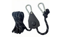 Pulley Tent Rope Carabiner Hooks Guylines Tie Down Reflective Striping Adjustable Tent Guy Line for Campers, Camping