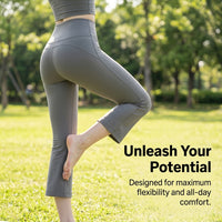 Flared Leggings Women High Waist Pants for Gym and Outdoor Sports, Butt Lifting Seamless Design with Nylon Spandex Material, Flattering Fit