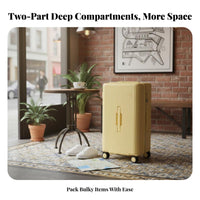Lightweight Hardside Luggage Large Capametropolis Suitcase long-lasting Trolley Case Telescoping Handle for Travelers, holidayers, Business Professionals, holiday, holidays, Airport