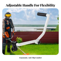 Universal Clamp String Trimmer Auxiliary Handle Adjustable Vegetation Eater Handle for Gardeners, Landscapers, Yard Work