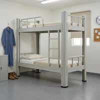 Metal Bunk Bed Space-Saving Bunk Bed with Ladder Furniture for Teens, Students, Small Bedroom, Dormitory, Shared Room