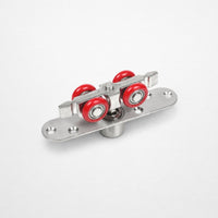 Oval Mounting Plate Sliding Door Roller Slim-Line Ball-Bearing Roller Assembly Silver Finish Window Sliding Wheel Screw Holes