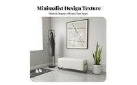 Minimalist Design Narrow Entryway Stool Light Luxury aesthetic Upholstered Bench Space-Saving Long Ottoman Multi-Purpose Use for Apartment Dwellers, Interior Decorators, Hallway, Walk-in Closet, dressing area, Commercial Spaces