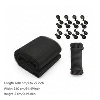 Lightweight Black Mesh Plant Cover with Clips Polyester Mesh Cover Folded Garden Protection Net Foldable for Patio
