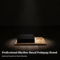 Black Wood Block Percussion Set Natural Acoustic Quality Tray Percussion Instrument Long-Lasting