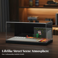 1:64 Scale Miniature Scene Brighten-up Miniature Cityscape Display 1:64 Miniature Scene Detailed Scenery Illuminated