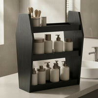 3 layer Tabletop Rack-Saving Gothic Shelf Rack Sturdy Wooden Display Shelf
