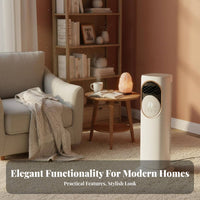 Portable Air Chiller and Heater Time-Based Control Standing Air Conditioner Fan Effortless Fill Water Tank Oscillating Cooling Fan for Renters