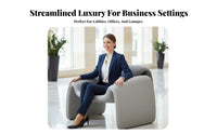 Curved Sectional Sofa Luxurious Design sweeping-Shaped Couch Ergonomic Support Commercial Furniture for Guests, Clients, Hotel Lobby, Lounge, Waiting Room