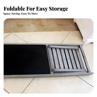 Vintage Aesthetic Wooden Ladder Blackboard Space-Saving Tiered Foldable Stand Multi-Purpose Folding Shelf adaptable Use for Apartment Dwellers, Plant lovers, creative workspace, Living Room, Retail shop, Bedroom