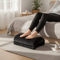 Soft Ergonomic Footrest with Adjustable Height Soft Foldable Footrest Cushion Portable Foot Rest Pillow Supportive for Office Workers, Students, Travelers, Desk, Travel