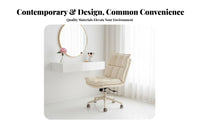 360-Degree rotate Armless Upholstered rolling Chair Height Adjustable Upholstered Rolling Chair Ergonomic assistance Vanity Stool dense foam padding for Students, Home Office Workers, Adults, Study Room, Bedroom