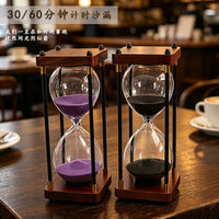 Glass Hourglass Timer 30/60 Minutes Creative Vintage Desktop Decor Gift