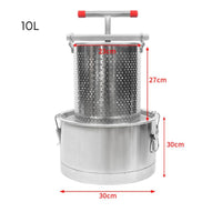 Easy to Clean Stainless Steel Honeycomb Press Heavy Duty Manual Honey Press Multi-Purpose Beekeeping Beeswax Presser for Hobbyists