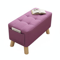 Minimalist Design Long Entryway Seat Modern appearance Long Ottoman Bench Soft Seating Household Furniture adaptable for Families, homeowners, Renters, Living Room, Hallway, Bedroom
