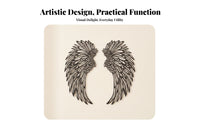 3D Angel Appendages Wall Decoration Balanced Feathered Angel Appendages Wall Decor