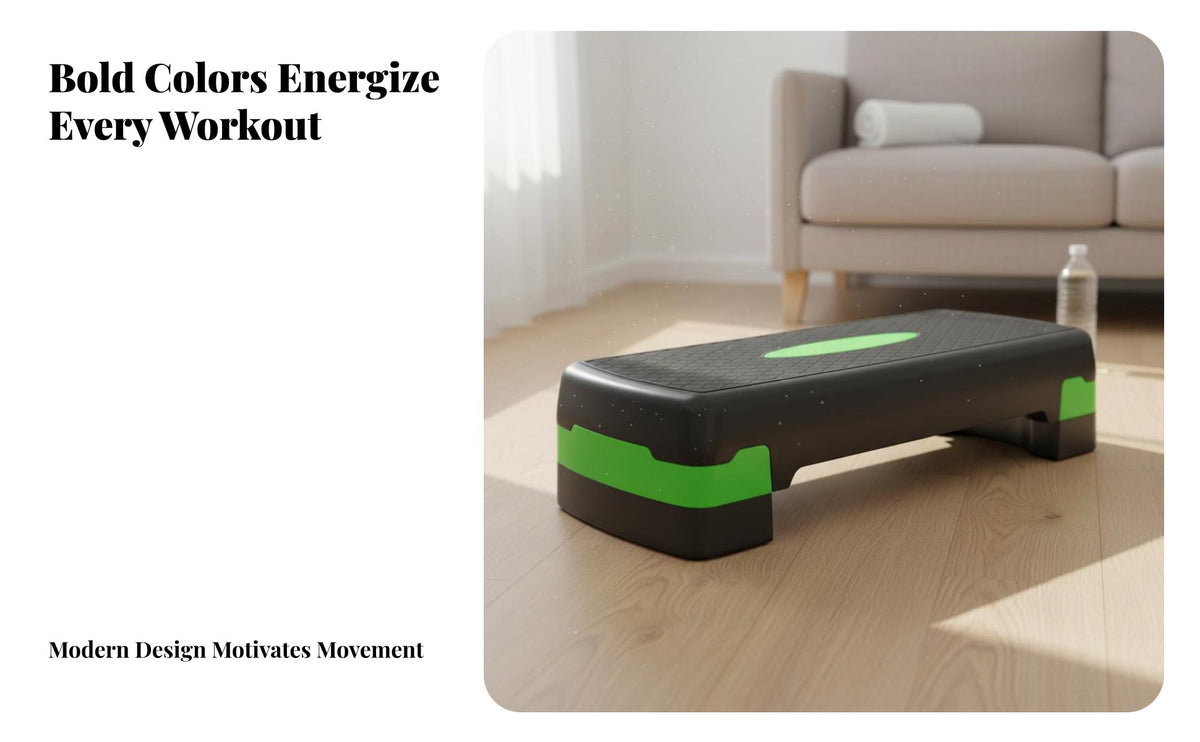 Non-Slip Surface Aerobic Step Platform Space-Saving Design Cardio Workout Step Long-Lasting Construction Multifunctional Aerobic Deck Made with New Materials for Children, Beginners, Home