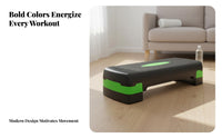 Non-Slip Surface Aerobic Step Platform Space-Saving Design Cardio Workout Step Long-Lasting Construction Multifunctional Aerobic Deck Made with New Materials for Children, Beginners, Home