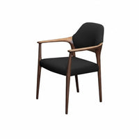 Upholstered Armchair with Backrest Italian Aesthetic Indoor Seating Light Luxury Minimalist Design for Dining Room, Bedroom