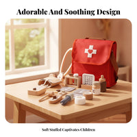 Doctor Backpack Set Toy Children's Examination Set Wooden Interactive for Children